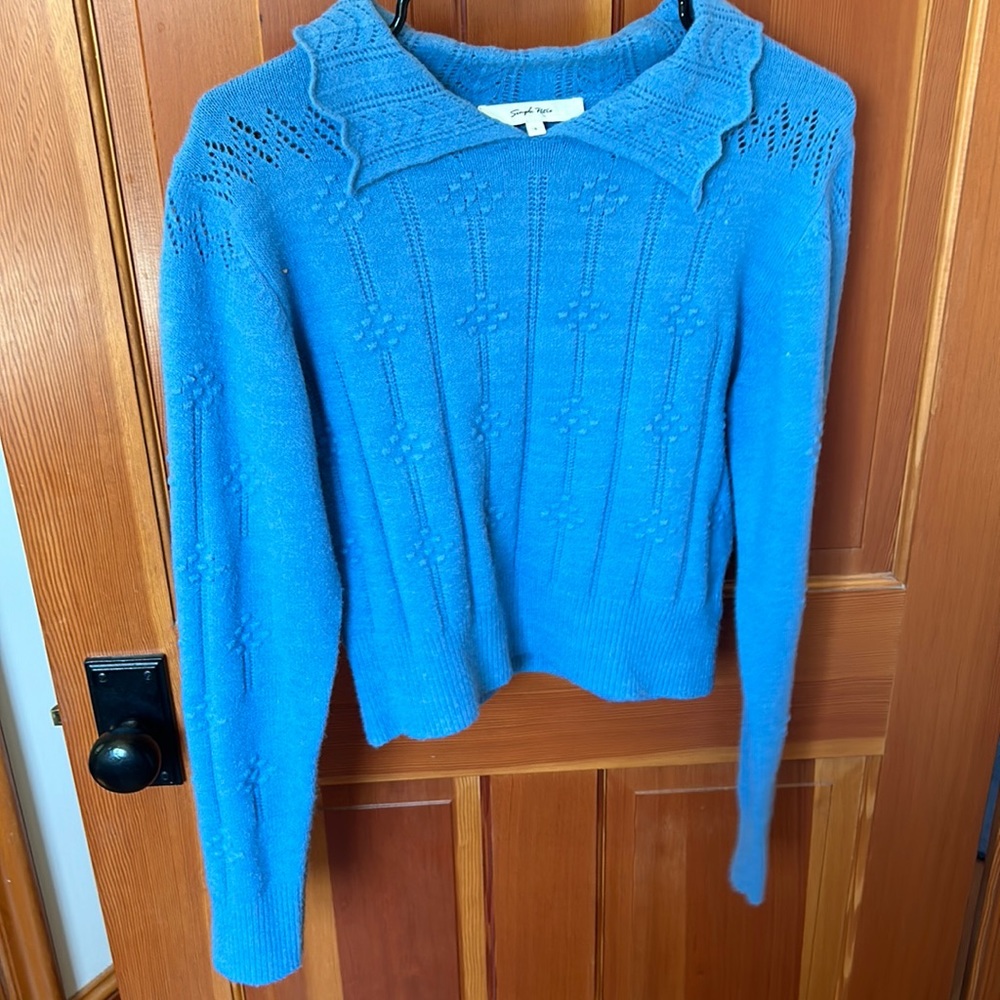 Knit simple retro sweater